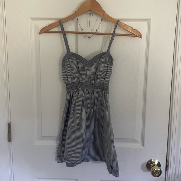 Y2K Abercrombie Stripe Cotton Tunic Sundress - Picture 2 of 10